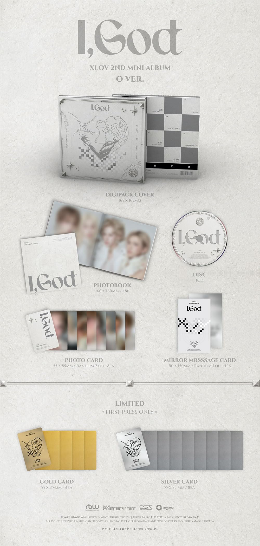 Amazon.co.jp: XLOV (エックスラブ) - 2ND MINI [ I,God ] 韓国盤 (O